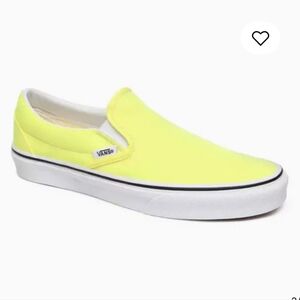 VANS Classic Shoes Women's Size 8.5 UNISEX Slip On Lemon YELLOW Sneakers